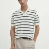 Massimo Dutti Short Sleeve Striped - Polo Shirt - Beige 1 Massimo Dutti Short Sleeve Striped - Polo Shirt - Beige -Massimo Dutti Shop a8a8b72ab436449792bb01a5a587dc43