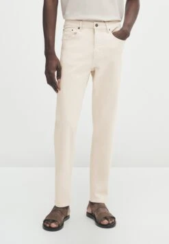 Massimo Dutti Jeans Tapered Fit - Beige