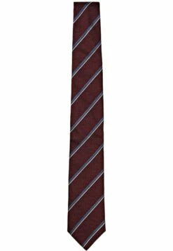 Massimo Dutti Blend Striped - Tie - Bordeaux
