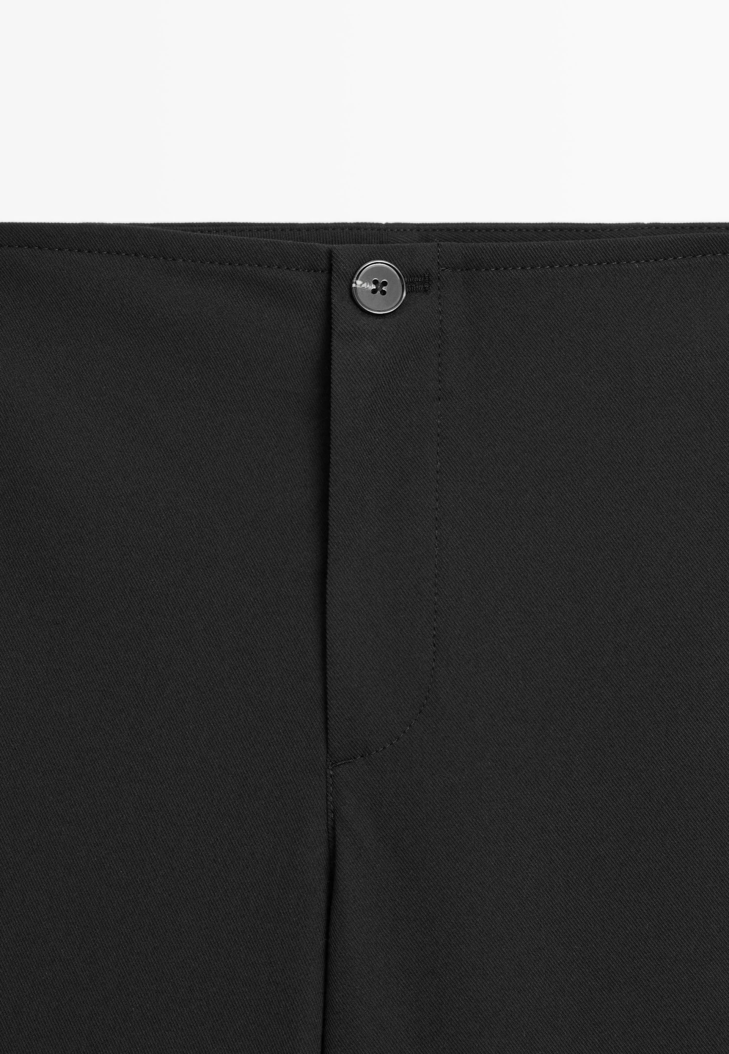 Massimo Dutti MID-WAIST STRAIGHT-LEG - Trousers - Black 9 Massimo Dutti MID-WAIST STRAIGHT-LEG - Trousers - Black - Image 7