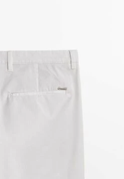 Massimo Dutti Tapered Fit Blend - Chinos - White -Massimo Dutti Shop a8f5739707264f7292bf7184df70f585