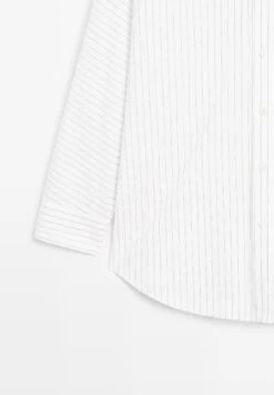 Massimo Dutti STRIPED BATWING SLEEVE - Button-down Blouse - White -Massimo Dutti Shop a9050c59d79e4defad4e4b3bbee4d423
