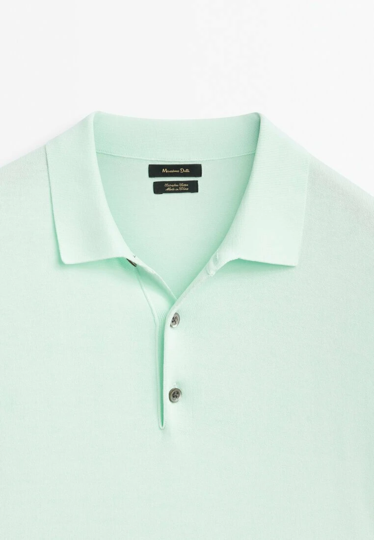 Massimo Dutti Short Sleeve - Polo Shirt - Turquoise 9 Massimo Dutti Short Sleeve - Polo Shirt - Turquoise - Image 7