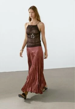 Massimo Dutti LONG PLEATED - Pleated Skirt - Dark Red 14 Massimo Dutti LONG PLEATED - Pleated Skirt - Dark Red -Massimo Dutti Shop a97c687d86754cf282a79f4a4ea70c69