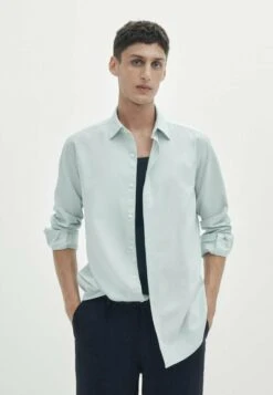 Massimo Dutti Soft Wash Slim Fit Cotton Oxford - Shirt