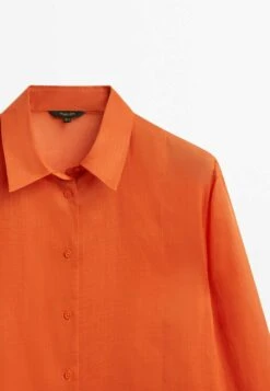 Massimo Dutti With Chest Detail - Button-Down Blouse - Orange -Massimo Dutti Shop a9bb8e69bd0b42979e4f1617b79244fd