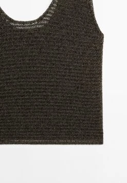 Massimo Dutti THICK STRAPS WITH ROUND NECK - Top - Mottled Dark Green 19 Massimo Dutti THICK STRAPS WITH ROUND NECK - Top - Mottled Dark Green -Massimo Dutti Shop a9e880006c7142429f2613ce38fa325c