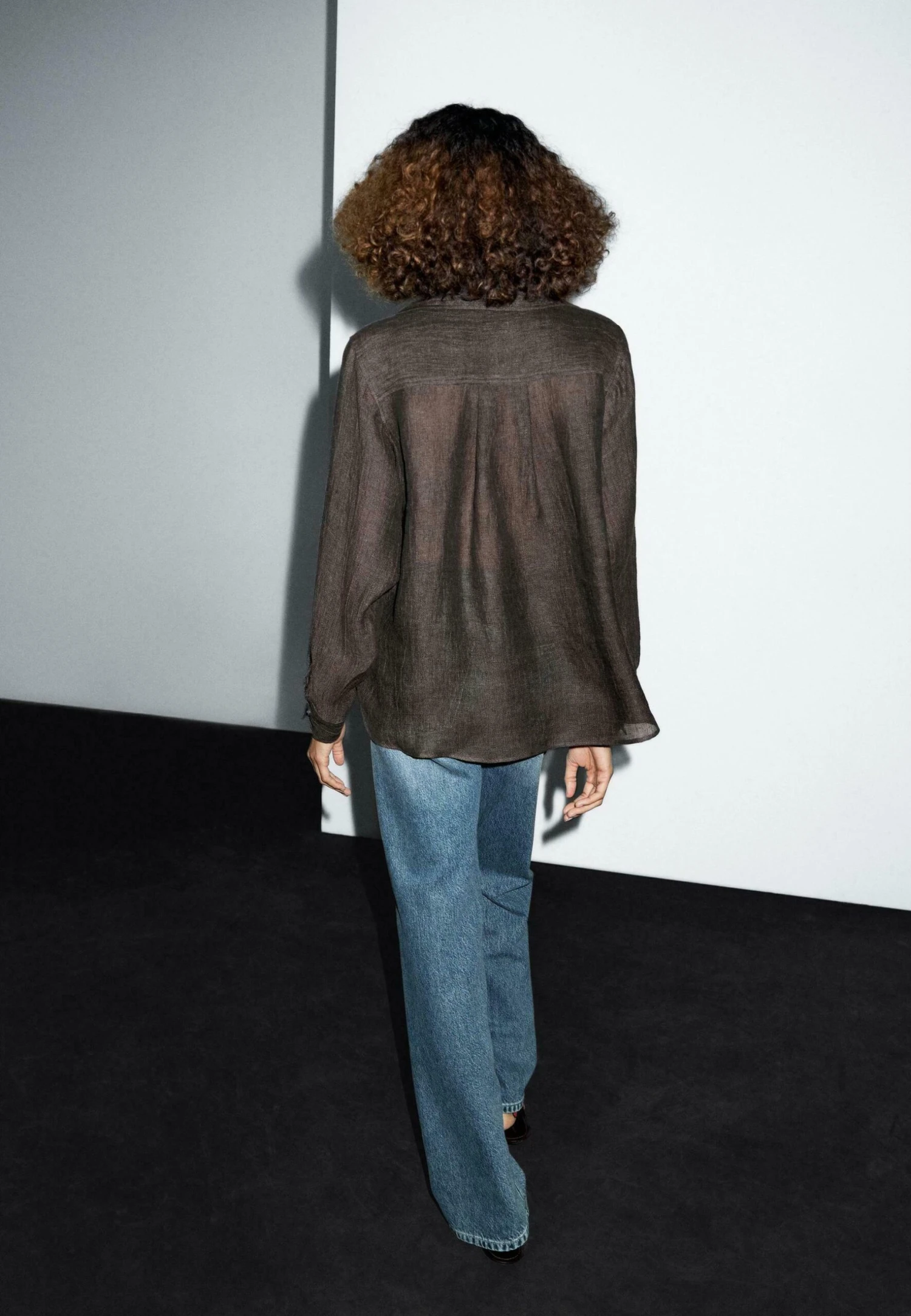 Massimo Dutti GARMENT WITH CHEST DETAIL - Blouse - Dark Brown 5 Massimo Dutti GARMENT WITH CHEST DETAIL - Blouse - Dark Brown - Image 3