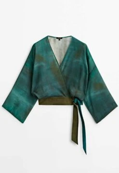 Massimo Dutti Ombré Printed Crossover - Blouse - Evergreen 15 Massimo Dutti Ombré Printed Crossover - Blouse - Evergreen -Massimo Dutti Shop aa049efb40294dfca6e01d2278d06dc2