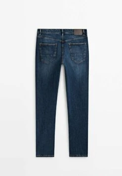 Massimo Dutti Stonewash - Jeans Tapered Fit - Blue -Massimo Dutti Shop aa218a6a53c84921a27cc222ba51b1d1