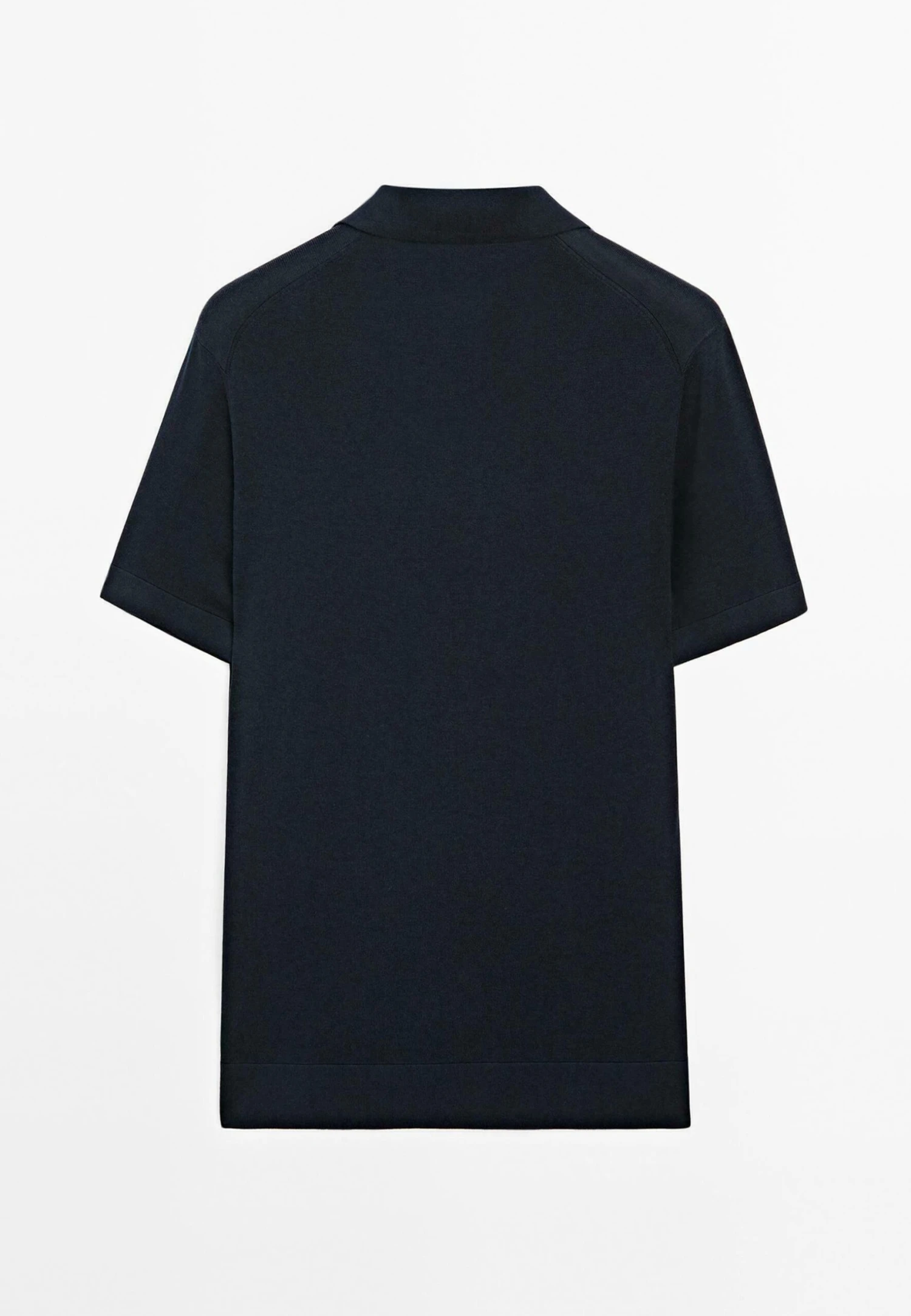 Massimo Dutti FINE V-NECK WITH SHORT SLEEVE - Polo Shirt - Dark Blue 8 Massimo Dutti FINE V-NECK WITH SHORT SLEEVE - Polo Shirt - Dark Blue - Image 6