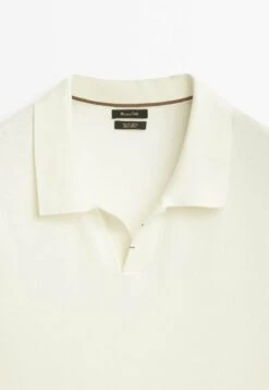 Massimo Dutti Contrast Short Sleeve- Polo Shirt - Beige -Massimo Dutti Shop aa7f4ba62a924c5a87aad11e2471d381