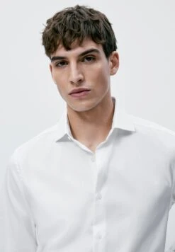 Massimo Dutti Regular Fit With Double Cuffs - Formal Shirt - White -Massimo Dutti Shop aaa02c89fe3b426ea45ff0836d818cd4
