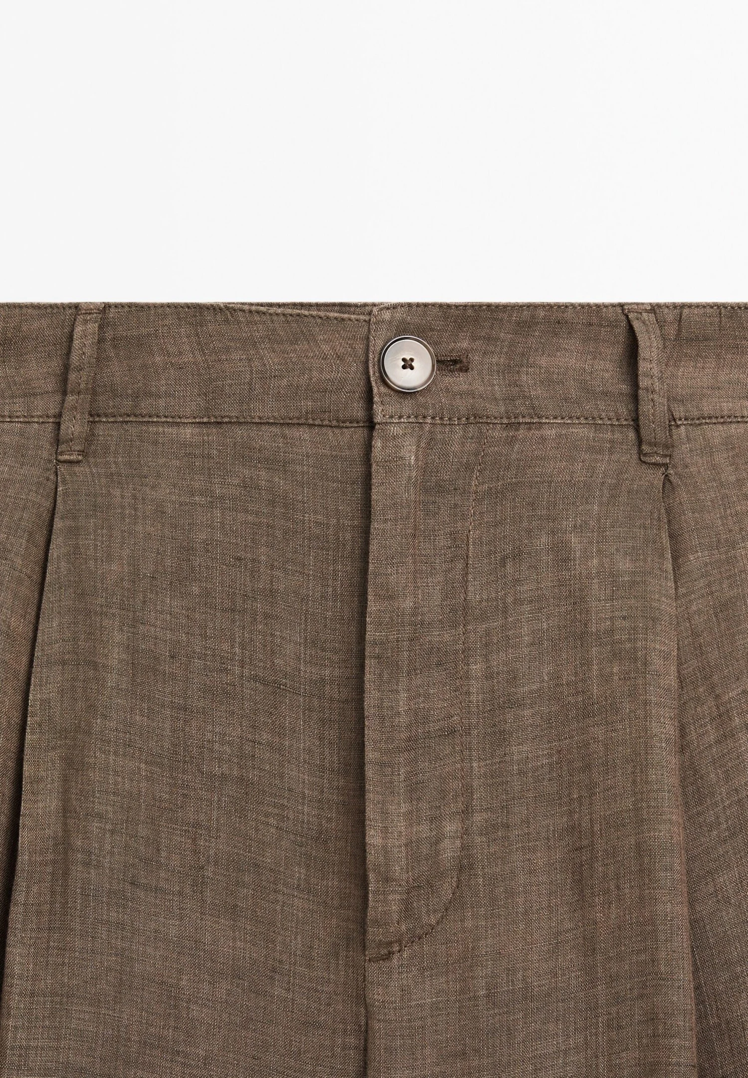 Massimo Dutti WIDE-LEG - Trousers - Beige 10 Massimo Dutti WIDE-LEG - Trousers - Beige - Image 8