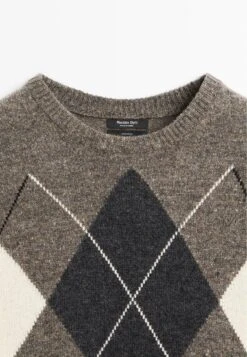 Massimo Dutti ARGYLE PRINT KNIT - Jumper - Mottled Green -Massimo Dutti Shop ab28965c564b4b70a4a5c0351573ee09