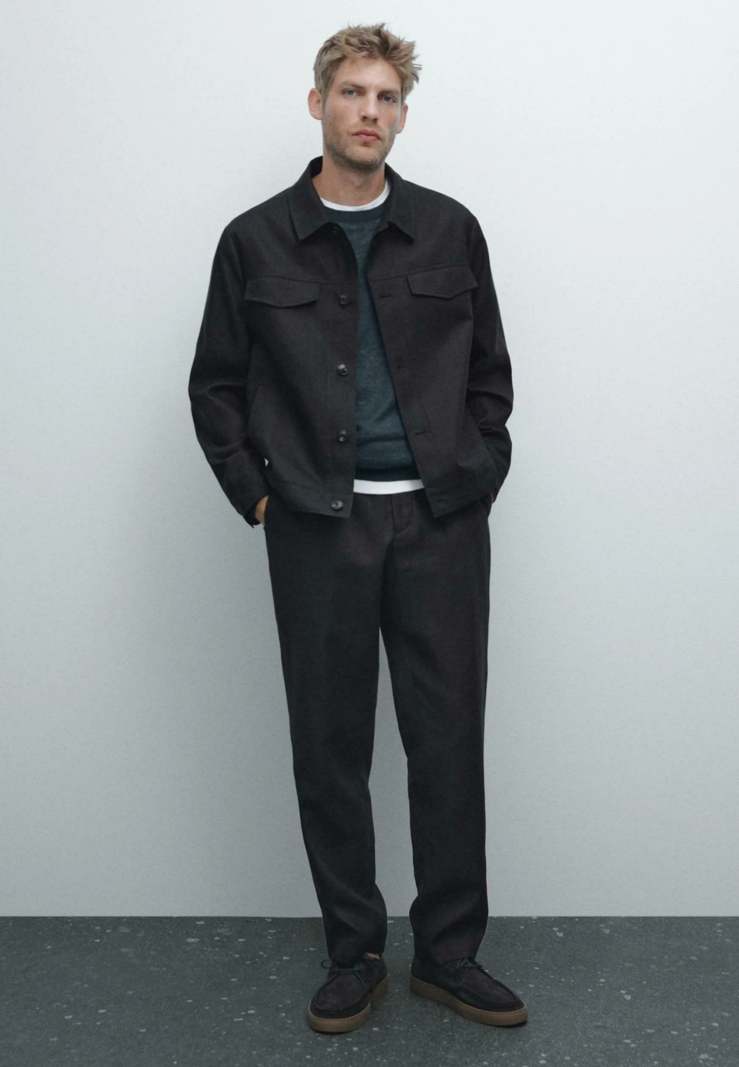 Massimo Dutti TOTAL LOOK WITH FLAP POCKETS - Summer Jacket - Dark Blue 4 Massimo Dutti TOTAL LOOK WITH FLAP POCKETS - Summer Jacket - Dark Blue - Image 2