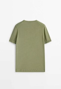 Massimo Dutti With Contrast Nautical - Basic T-Shirt - Khaki -Massimo Dutti Shop ab39452b40bd40d0a1982a4206763f7c