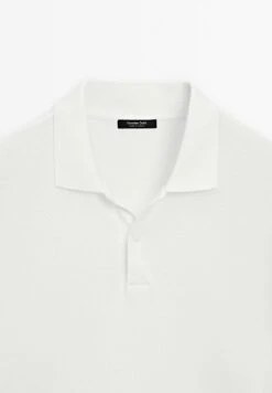 Massimo Dutti MICRO TEXTURED PIQUÉ POLO NECK - Polo Shirt - White -Massimo Dutti Shop ab496953833b4241b4216fce082806c6