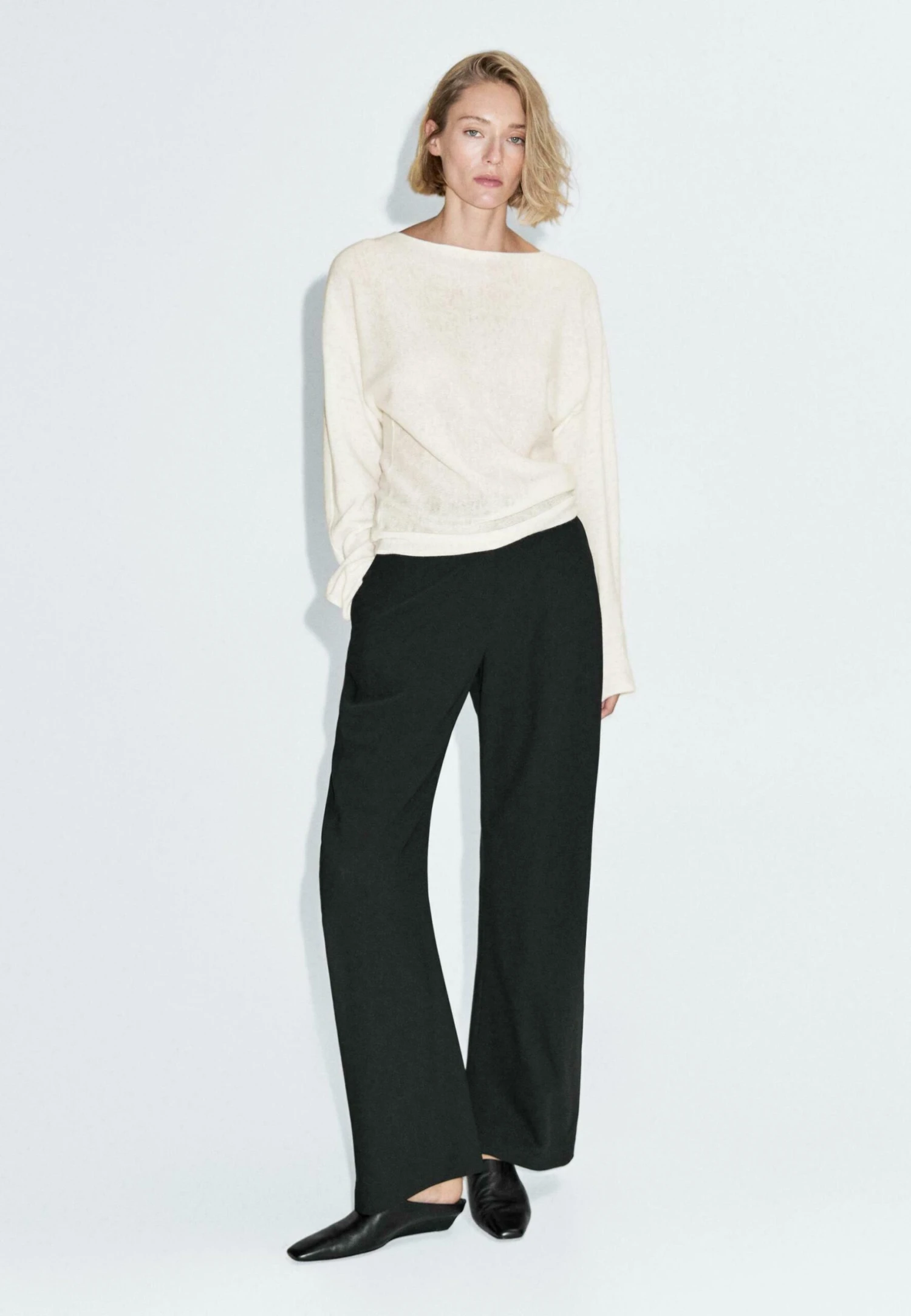 Massimo Dutti BOAT NECK WITH RAGLAN SLEEVE - Jumper - Beige 4 Massimo Dutti BOAT NECK WITH RAGLAN SLEEVE - Jumper - Beige - Image 2