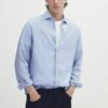 Massimo Dutti Dyed - Shirt - Light Blue -Massimo Dutti Shop abc5b5a4c1d3404d9029e487d7b9cf38