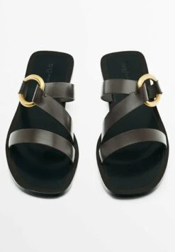 Massimo Dutti With Metal Ring Detail- Mules - Brown -Massimo Dutti Shop abe6b5cb7df248f6b8e347d702d2cbb0