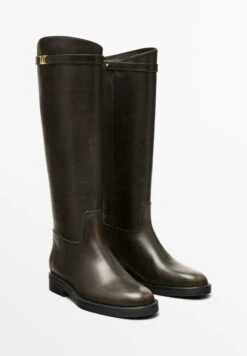 Massimo Dutti RIDING - Boots - Dark Brown -Massimo Dutti Shop abea9dd9efb8488594c3f09ca2c00dfc