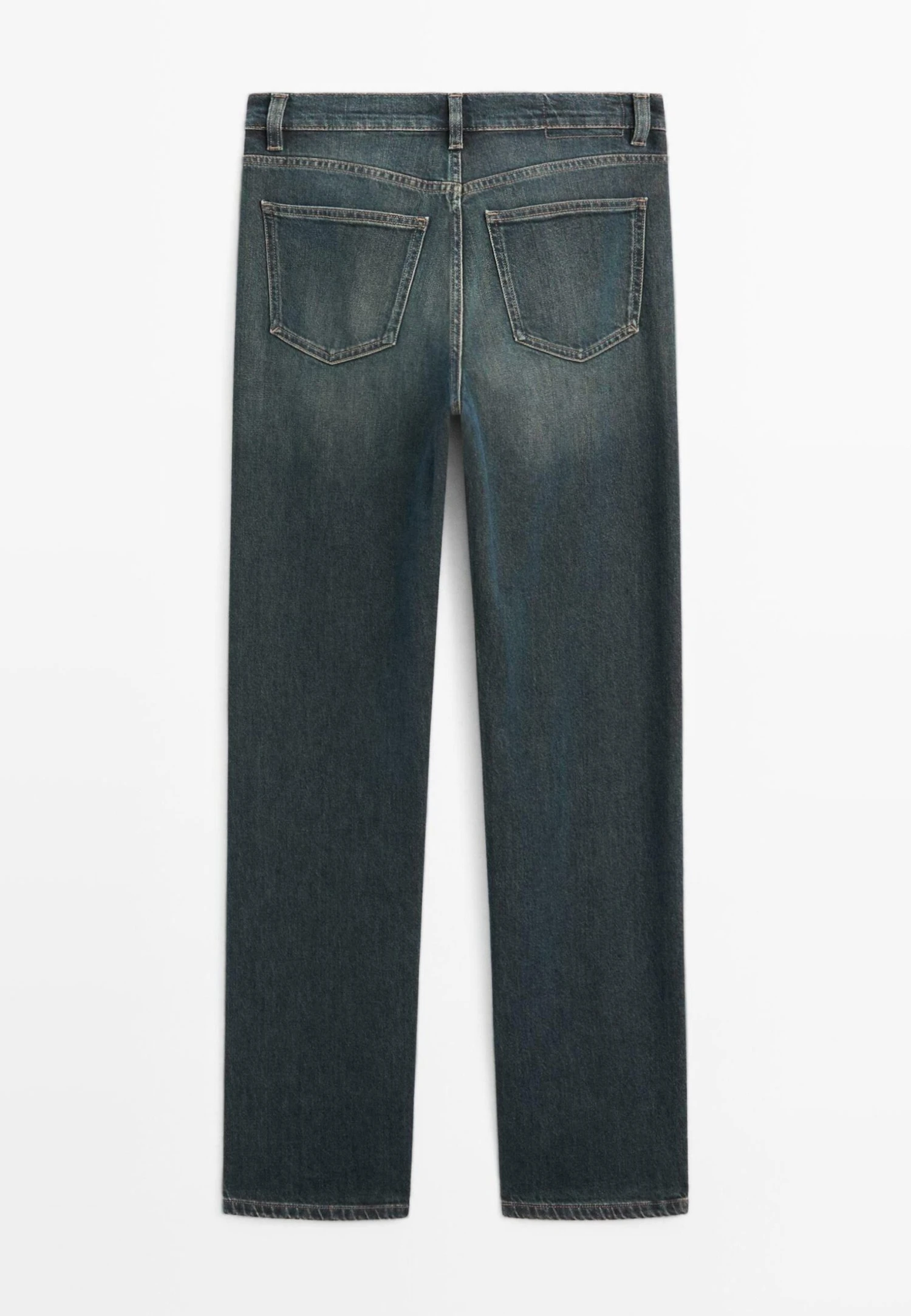 Massimo Dutti HIGH-WAIST - Straight Leg Jeans - Blue Denim 9 Massimo Dutti HIGH-WAIST - Straight Leg Jeans - Blue Denim - Image 7