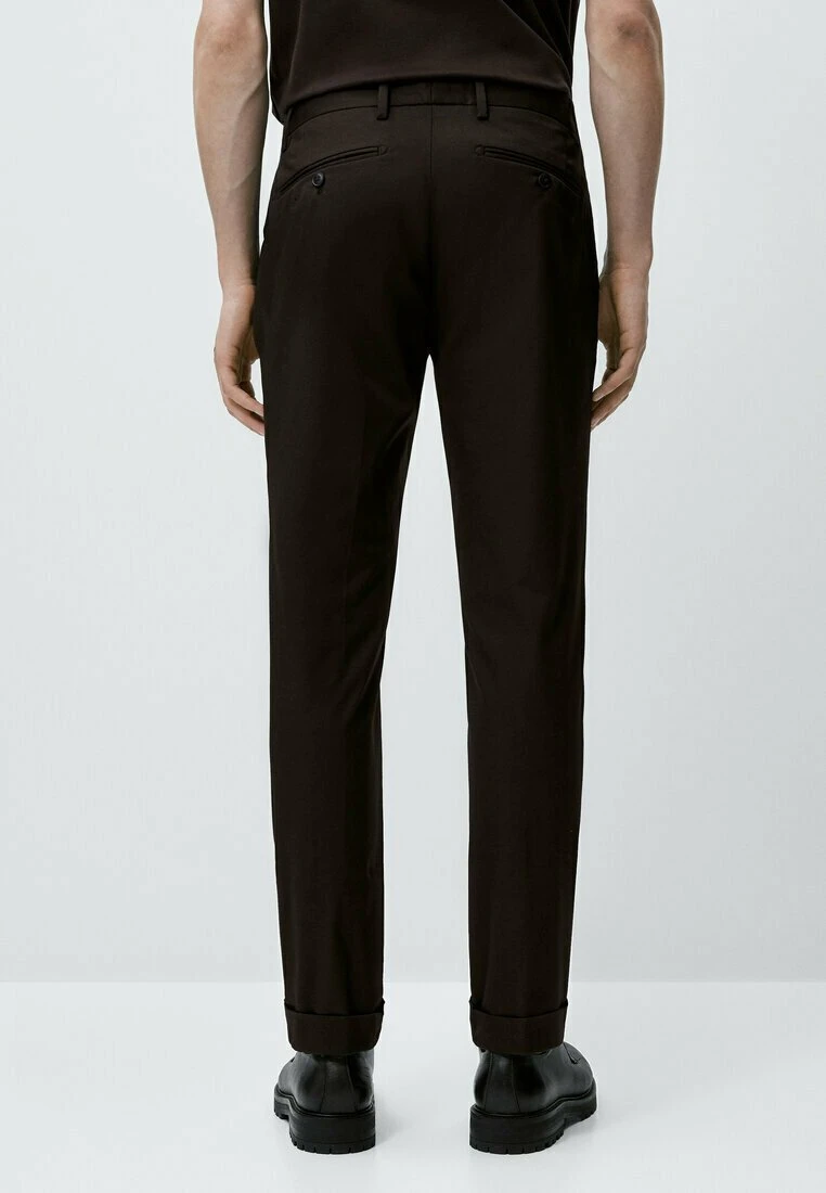 Massimo Dutti With Turn-Up Hems- Chinos - Brown 8 Massimo Dutti With Turn-Up Hems- Chinos - Brown - Image 6