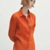 Massimo Dutti With Chest Detail - Button-Down Blouse - Orange -Massimo Dutti Shop ac289aa419ae4ba1b7ecb74a413a2a7e