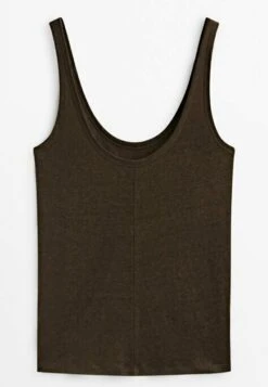 Massimo Dutti Strappy- Top - Mottled Brown -Massimo Dutti Shop ac2fdeb60e1147feba2c468ebe503fd1