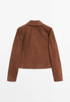 Massimo Dutti CROPPED WITH BUTTONS - Leather Jacket - Mottled Brown 16 Massimo Dutti CROPPED WITH BUTTONS - Leather Jacket - Mottled Brown -Massimo Dutti Shop ac37b8941d7748e99b834f967524acae