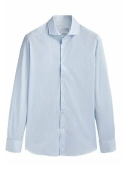Massimo Dutti With Double Cuffs- Formal Shirt - Light Blue