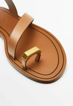 Massimo Dutti Flat Slider With Metallic Piece - T-Bar Sandals - Brown 11 Massimo Dutti Flat Slider With Metallic Piece - T-Bar Sandals - Brown -Massimo Dutti Shop acab65f6fcc949f7909877cbc0138ec8