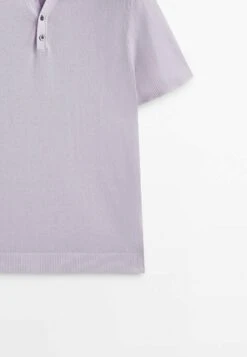 Massimo Dutti With V-Neck And Buttons - Polo Shirt - Mauve -Massimo Dutti Shop acaf8f993d164f7396608557eb4a70d4