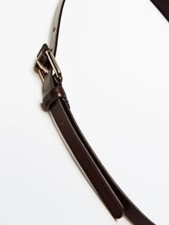 Massimo Dutti Thin With Covered Buckle- Belt - Brown -Massimo Dutti Shop acb6d34dcd3749b2a9d002d405bb7214