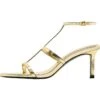 Massimo Dutti Strappy - Sandals - Gold Coloured -Massimo Dutti Shop acf59b4736be498da3b6a2ed1b758a98
