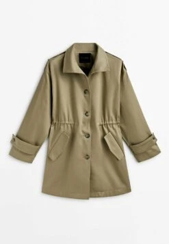 Massimo Dutti With Adjustable Waist And Buttons - Parka - Olive -Massimo Dutti Shop acfb544a2673436a9a69755f4b51e993
