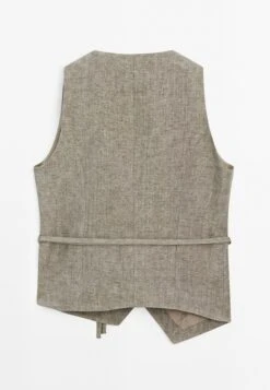 Massimo Dutti SHORT DOUBLE-BREASTED - Waistcoat - Beige -Massimo Dutti Shop ad04a2e563884d61bdb6ff052e83e0ce