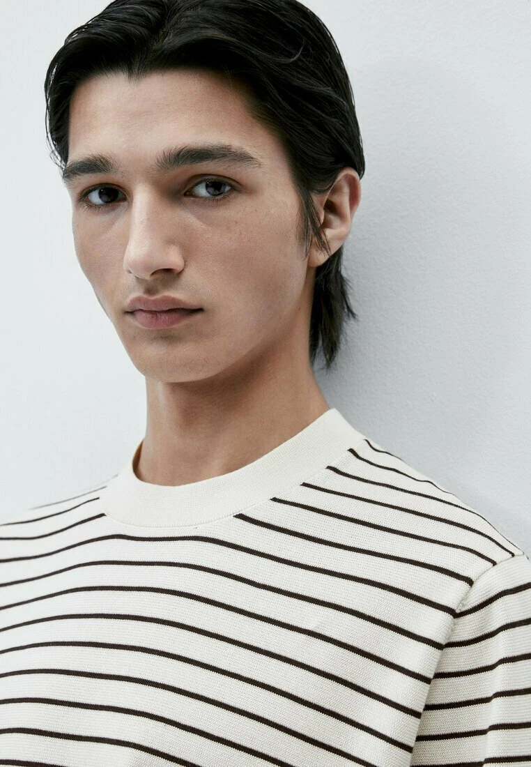 Massimo Dutti Striped Milano - Print T-Shirt - Beige 6 Massimo Dutti Striped Milano - Print T-Shirt - Beige - Image 4