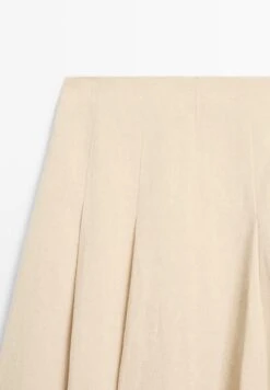 Massimo Dutti FLOUNCE MIDI - Pleated Skirt - BEIGE -Massimo Dutti Shop ad133a0a9ca945cd8de550574e89fa8b