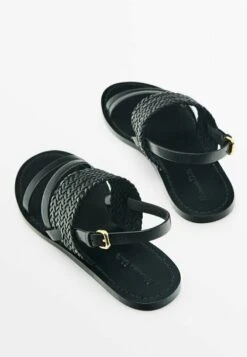 Massimo Dutti Vamp Plaited - Sandals - Black -Massimo Dutti Shop ad4816bd08e44c148424d79b85d95753