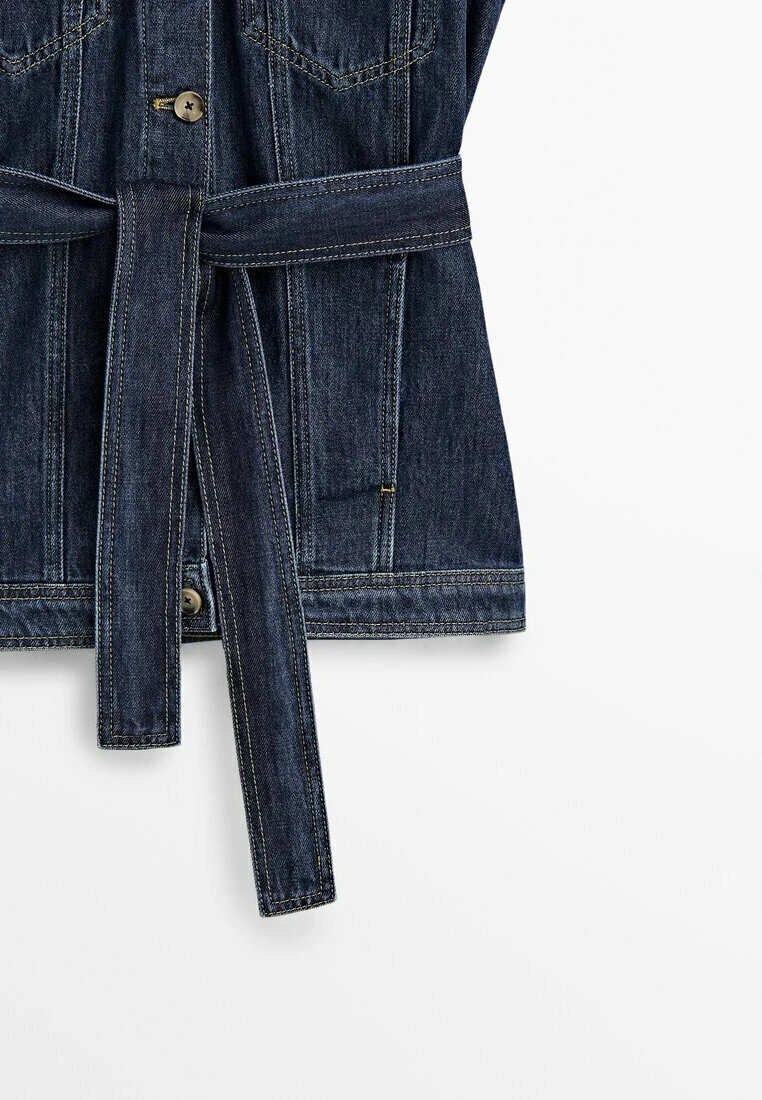 Massimo Dutti Belted- Waistcoat - Dark Blue 9 Massimo Dutti Belted- Waistcoat - Dark Blue - Image 7