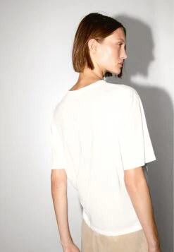 Massimo Dutti BOXY FIT SHORT SLEEVE - Basic T-shirt - White -Massimo Dutti Shop ad7c6e15e99e4aa89efeb0aef72d5ab4