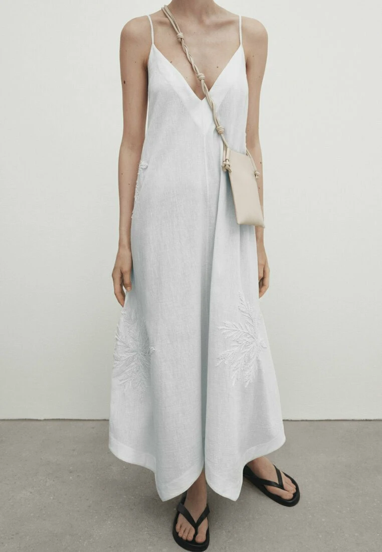 Massimo Dutti StrappyWith Embroidery - Day Dress 6 Massimo Dutti StrappyWith Embroidery - Day Dress - Image 4
