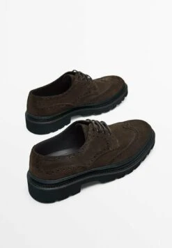 Massimo Dutti Split Brogues - Lace-Ups - Mottled Dark Brown -Massimo Dutti Shop ade7a49bc88b4ccbb09603559bbe22f6