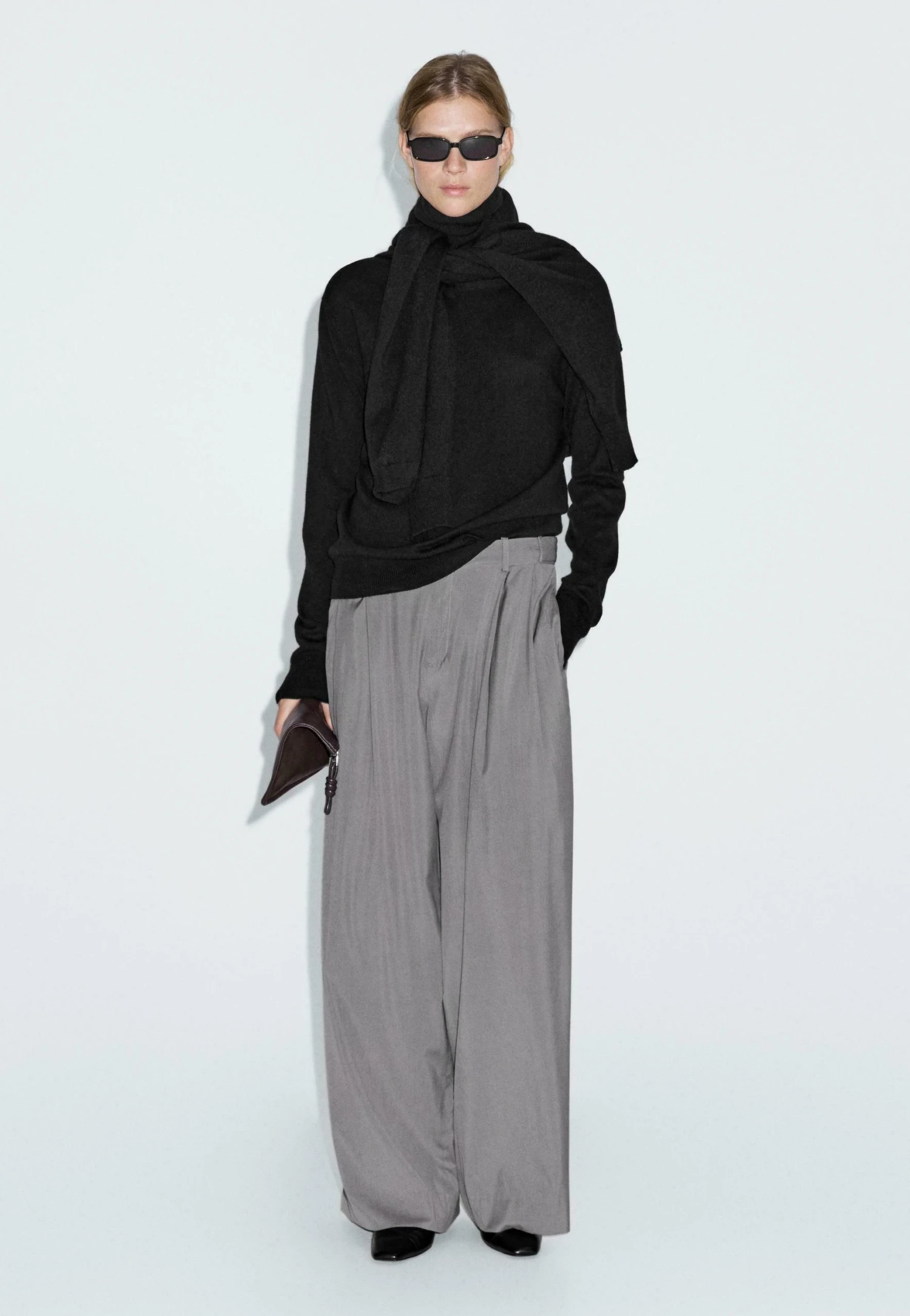 Massimo Dutti HIGH NECK - Jumper - Black 7 Massimo Dutti HIGH NECK - Jumper - Black - Image 5