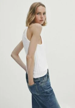 Massimo Dutti Wide Strappy - Top - White -Massimo Dutti Shop ae49f893153d4eb299571f3b728bea6c