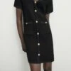 Massimo Dutti Mini Bouclé With Buttons - Jumper Dress -Massimo Dutti Shop ae714a27460b40f8be02334af3b98df0