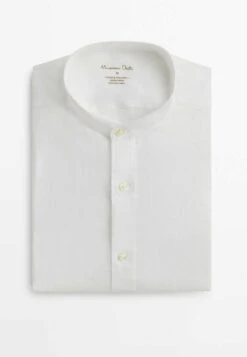 Massimo Dutti With Stand-Up Collar - Shirt - White -Massimo Dutti Shop ae7ad44bdee844da98dce1016c71f401