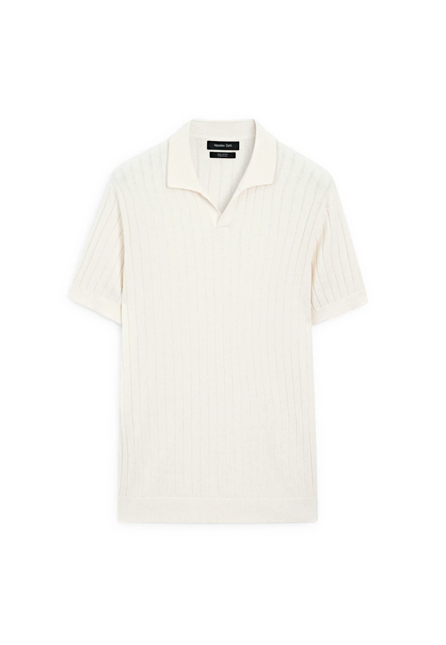 Massimo Dutti RIBBED - Polo Shirt - Black 10 Massimo Dutti RIBBED - Polo Shirt - Black - Image 8